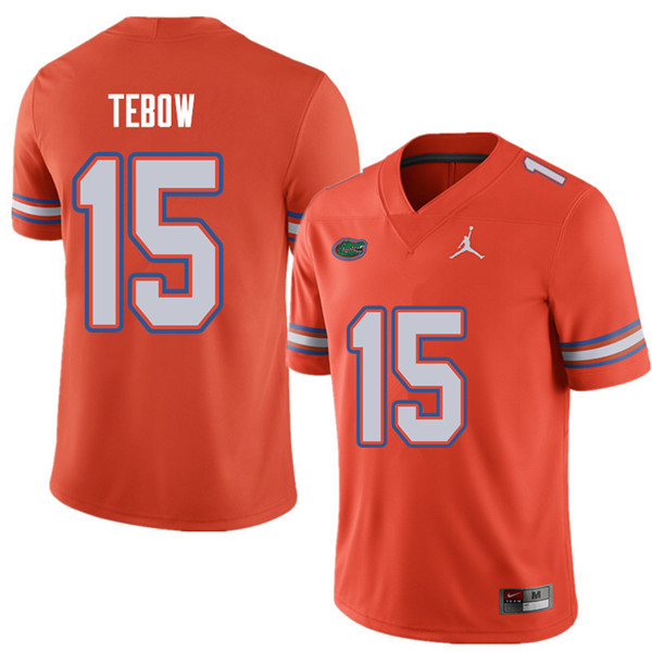 Jordan Brand Men #15 Tim Tebow Florida Gators College Football Jerseys Sale-Orange - Click Image to Close